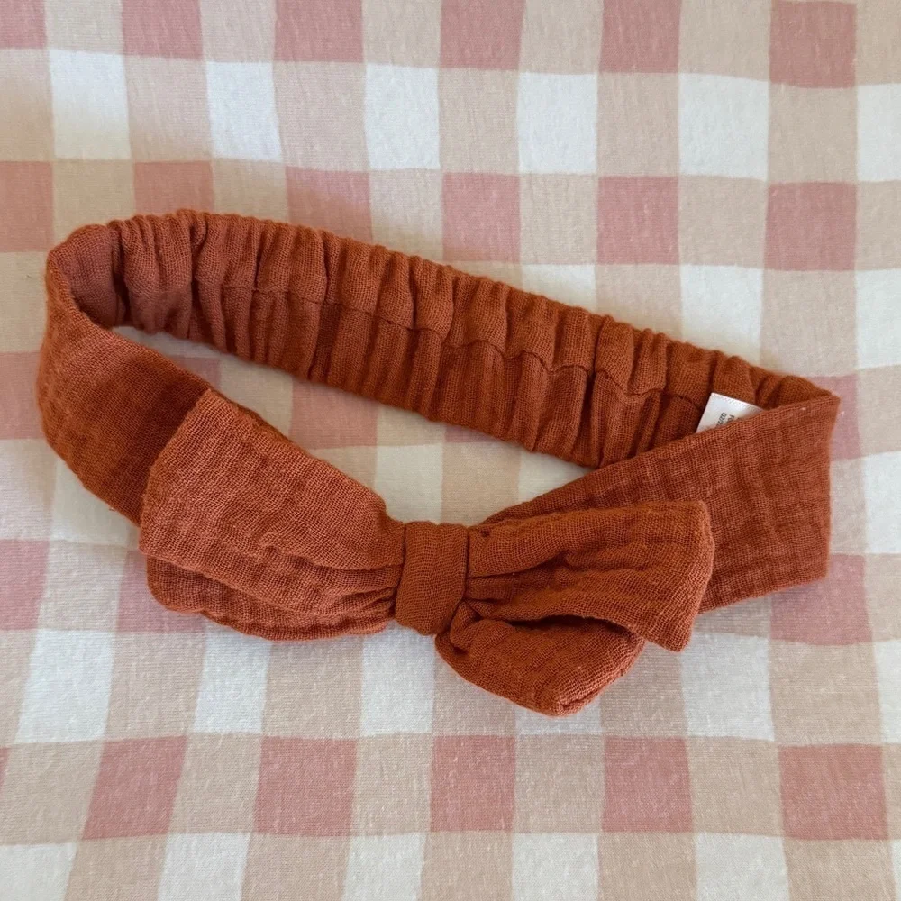 Terracotta Muslin Gauze Knotted Baby Headband